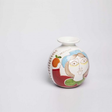 Round cachepot Folk Woman VS507FK-OM Round cachepot Folk Woman VS507FK-OM